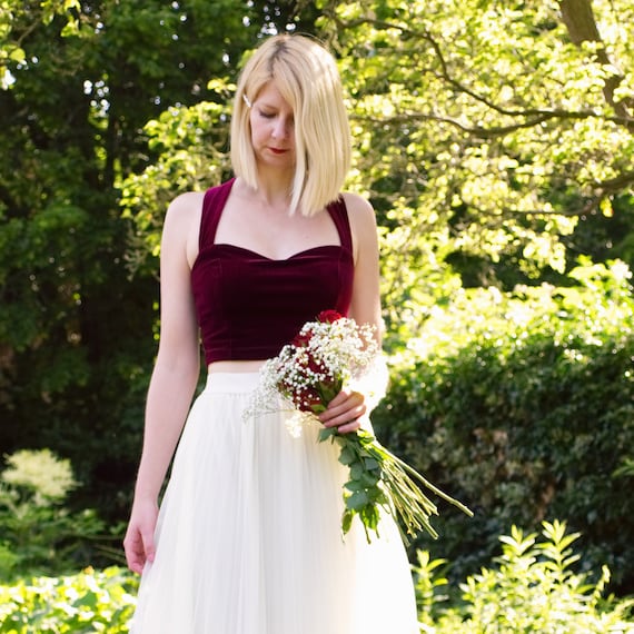 Bridesmaid crop sale top
