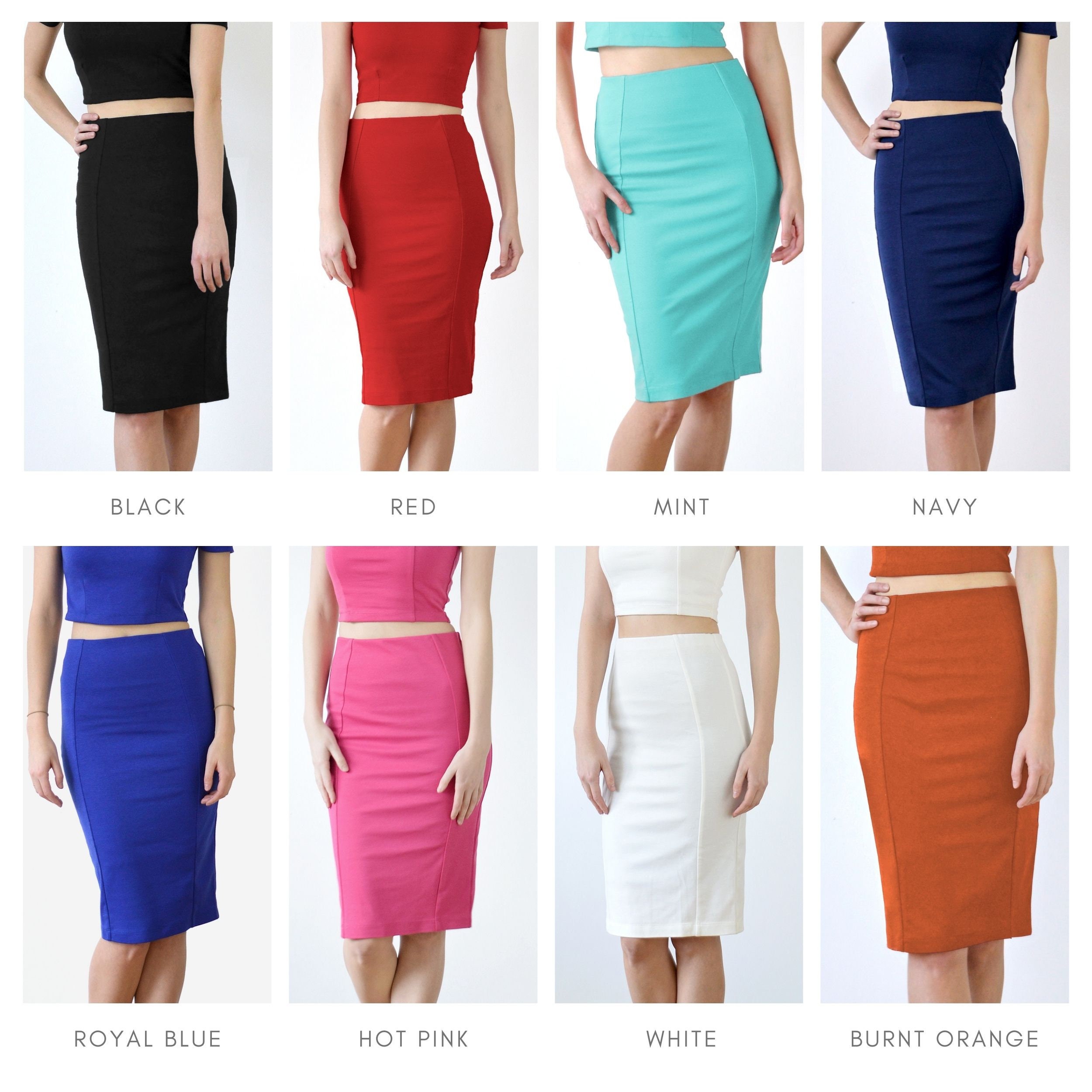 High waisted pencil skirt pink hotsell