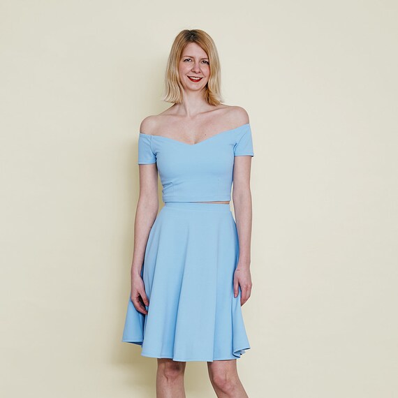 Coco Off Shoulder Wedding Dress Pastel Wedding Outfit Etsy