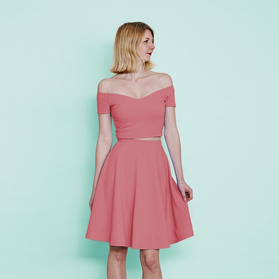 Coco Alternative Wedding Outfit Pastel Pink Two Piece Etsy