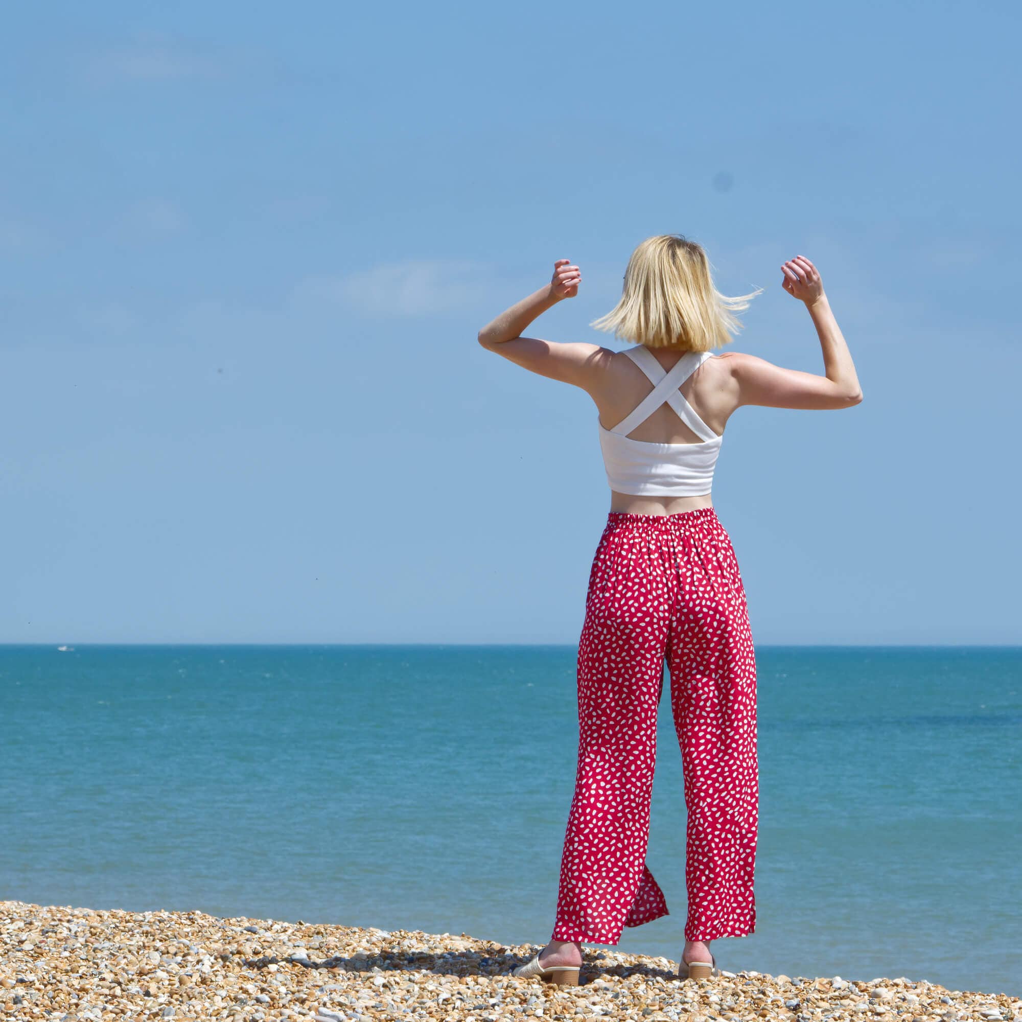 Wide Leg Summer Holiday Trousers Womens Linen Pants APEXFWDT Summer  Clearance Women's Wide Leg