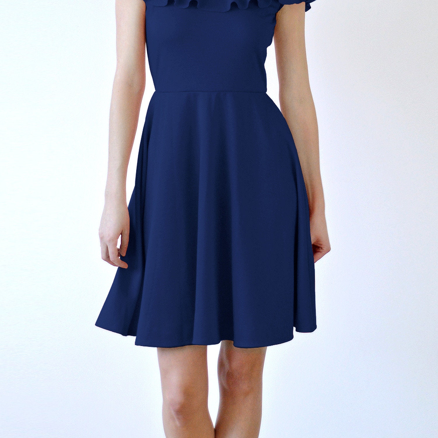 long navy off the shoulder dress A-Line Off Shoulder Velvet Dark Blue Long Prom Dress, Dark Blue Long Formal  Dress