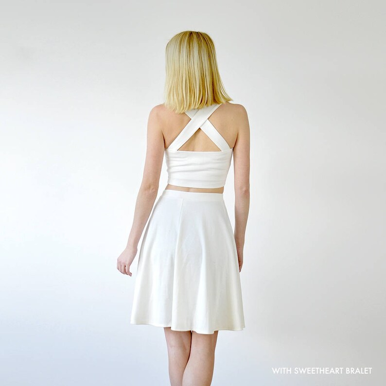 white floaty skirt