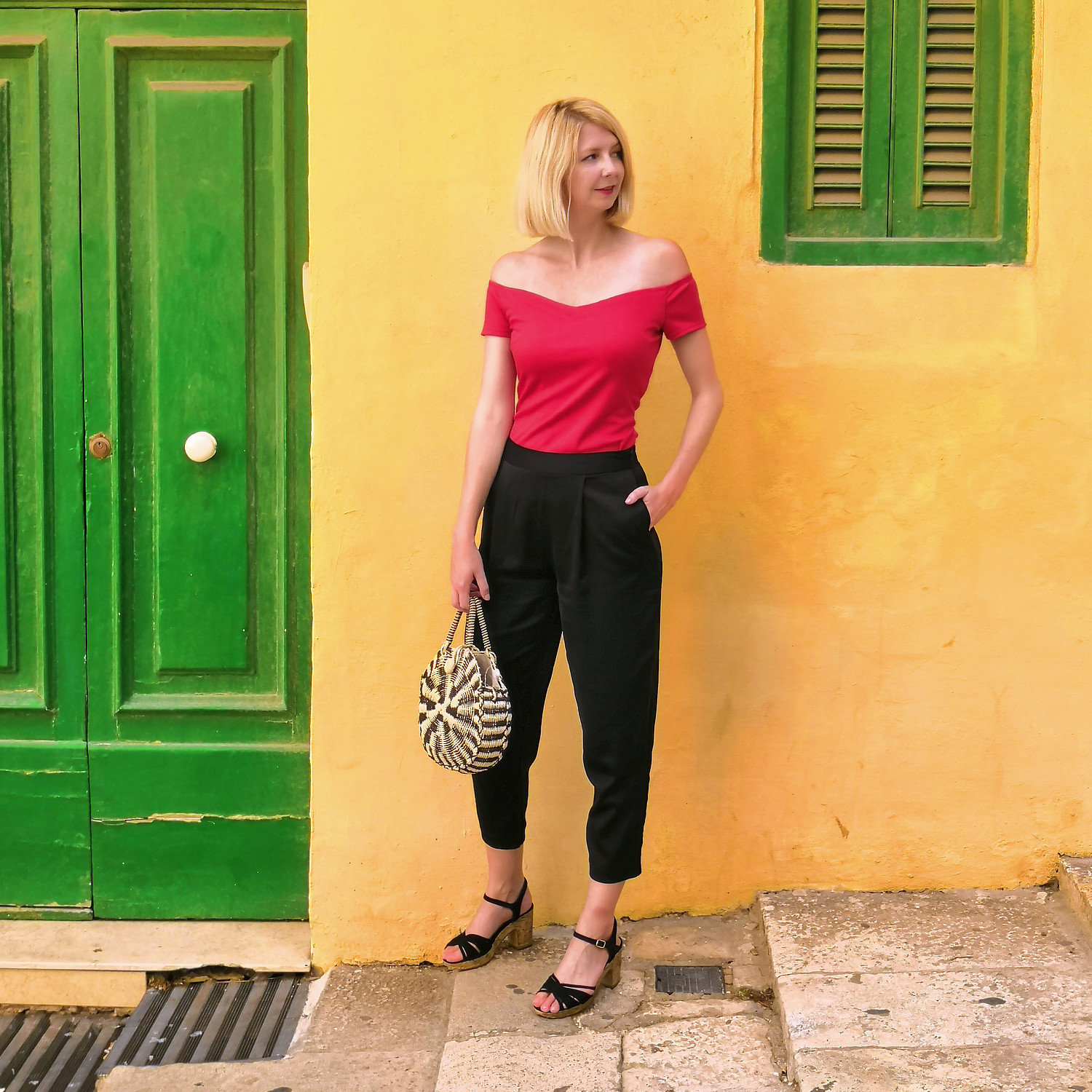 Red off Shoulder Top. Red Summer Top. Womens off the