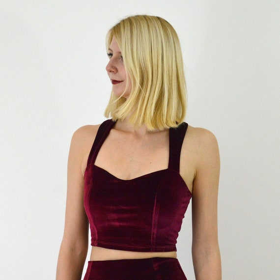 Velvet Cropped Tank Top