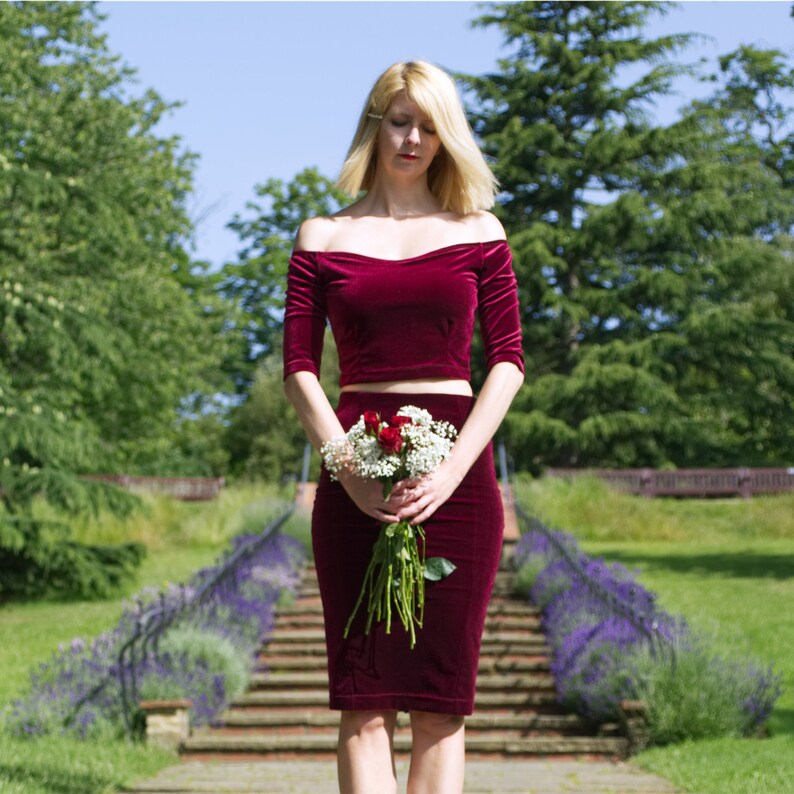 Robe mariée couleur velours bordeaux Stylecamp