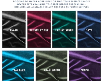 Velvet Colour Swatch Set | Fabric Samples for Colour Matching | Stylecamp