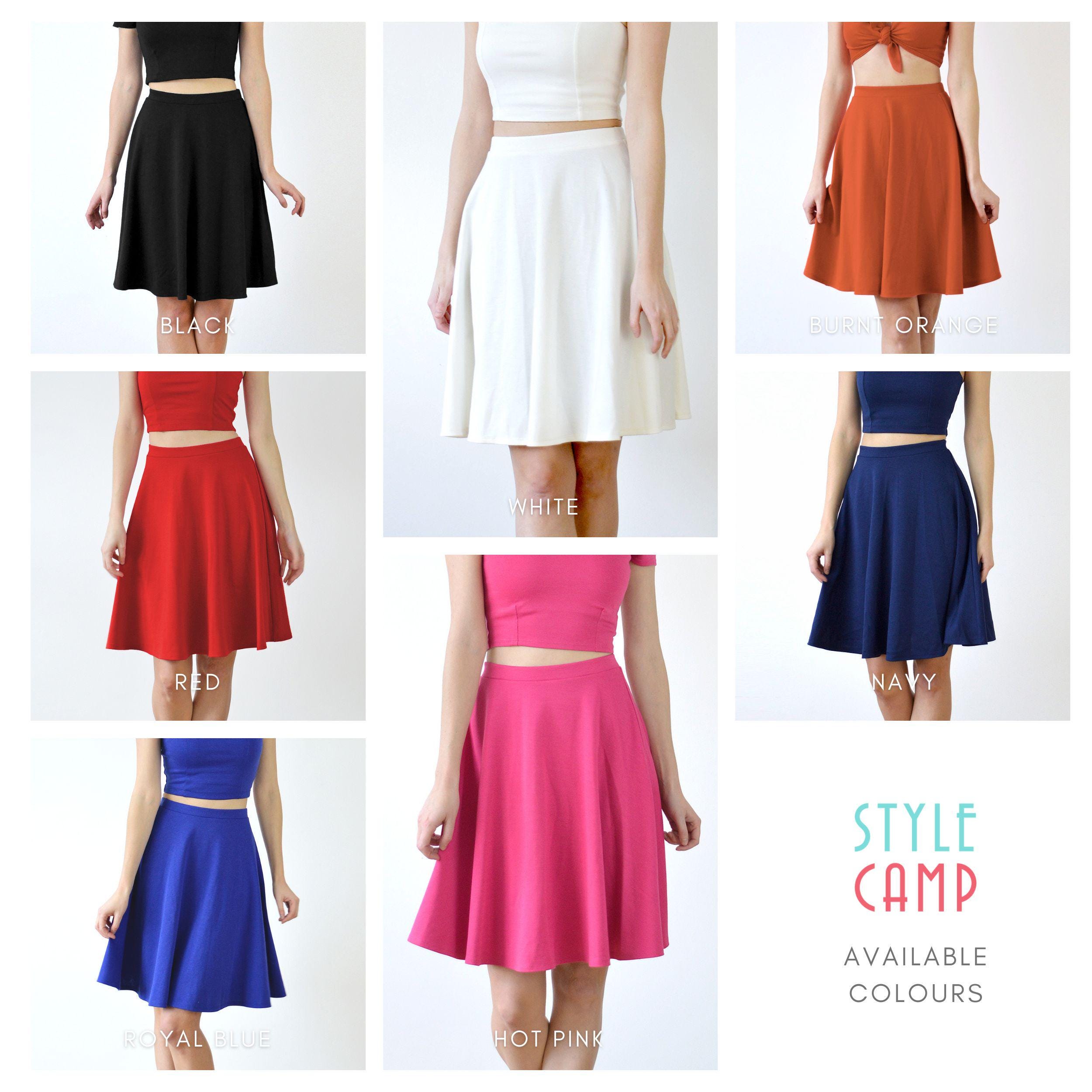 Plain white skater skirt hot sale
