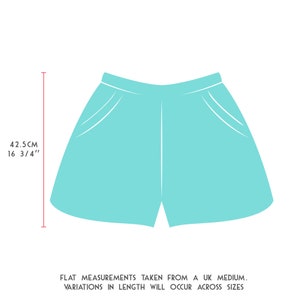 HIGH WAIST SHORTS Beach Style High Waisted Short Culottes in Royal Blue. Vintage Flared Shorts. A-Line Skirt Shorts. Summer Beach Shorts image 8