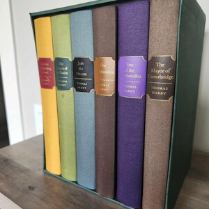 Vintage Thomas Hardy Folio Society 6-Book Set | Clothbound Classics w/ Slipcase | Tess, Jude, Madding Crowd