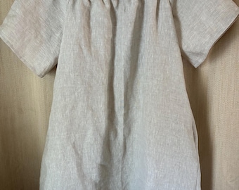 Linen Boho Peasant Style Top Large