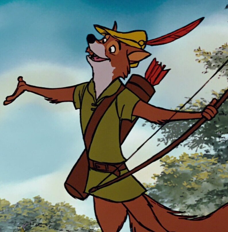 Orange Hat FOX Ears And TAIL Adult sizes Robin Hood Outfit With Orange Pants green tunic