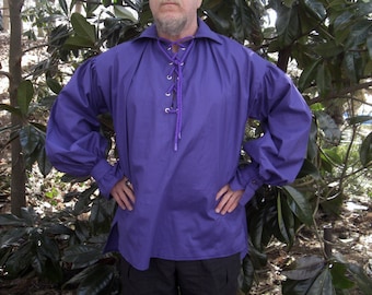 PIRATE POET Renaissance Purple Shirt Custom Made to Fit