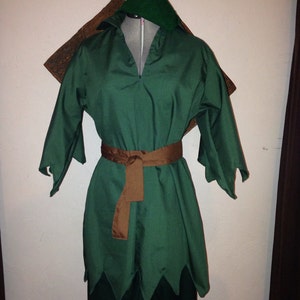 Peter Pan or Robin Hood Tunic and Hat and Sash Only Adult - Etsy