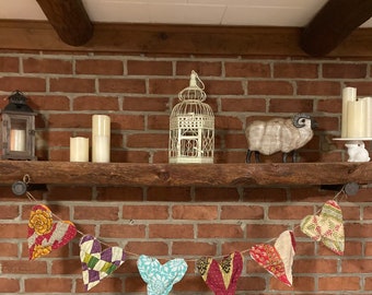 Vintage Kantha Bohemian Hippie Cottage Heart Garland