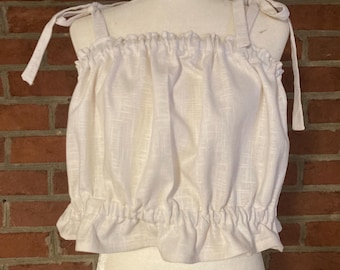 Linen White Tube Top Size Med/Large READY TO SHIP