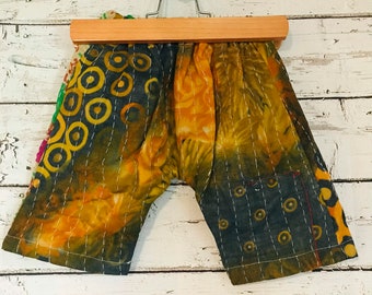 vintage Kantha Boho Hippie Toddlers SHORTS Ready To Ship