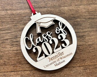 2023 Graduation Gift, Class of 2023 Gift, Graduation Ornament, 2023 Christmas Ornament, Custom Ornament, High School Grad, College Grad