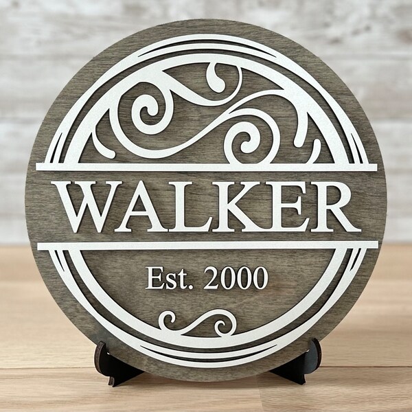 Laser Cut Family Name Laser Cut Family Name
