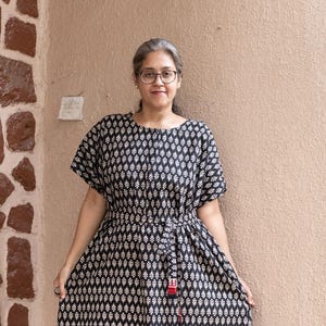 Indian cotton hospice care adaptive dress, birthing and nursing gown, maternity gown, elderly care clothing, post operation clothing
