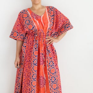 Einzigartiges, aufwendiges Abendkleid, Boho Kleid, Batik Print Kaftan, Hippie Kleid, Batik Print Kleid, Unikat Bild 1