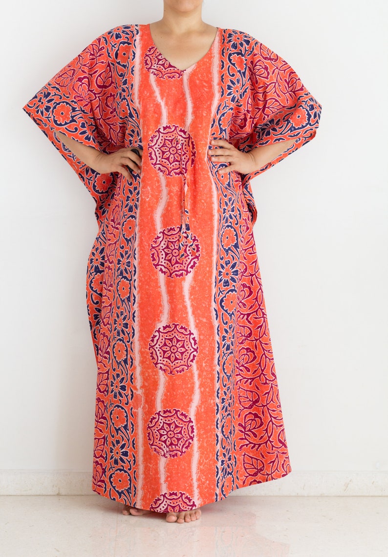 Einzigartiges, aufwendiges Abendkleid, Boho Kleid, Batik Print Kaftan, Hippie Kleid, Batik Print Kleid, Unikat Bild 7