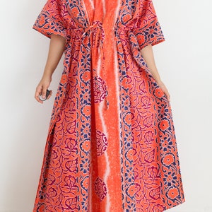Einzigartiges, aufwendiges Abendkleid, Boho Kleid, Batik Print Kaftan, Hippie Kleid, Batik Print Kleid, Unikat Bild 3