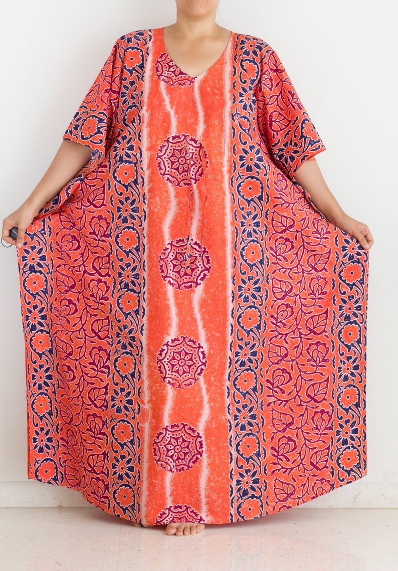 Einzigartiges, aufwendiges Abendkleid, Boho Kleid, Batik Print Kaftan, Hippie Kleid, Batik Print Kleid, Unikat Bild 6