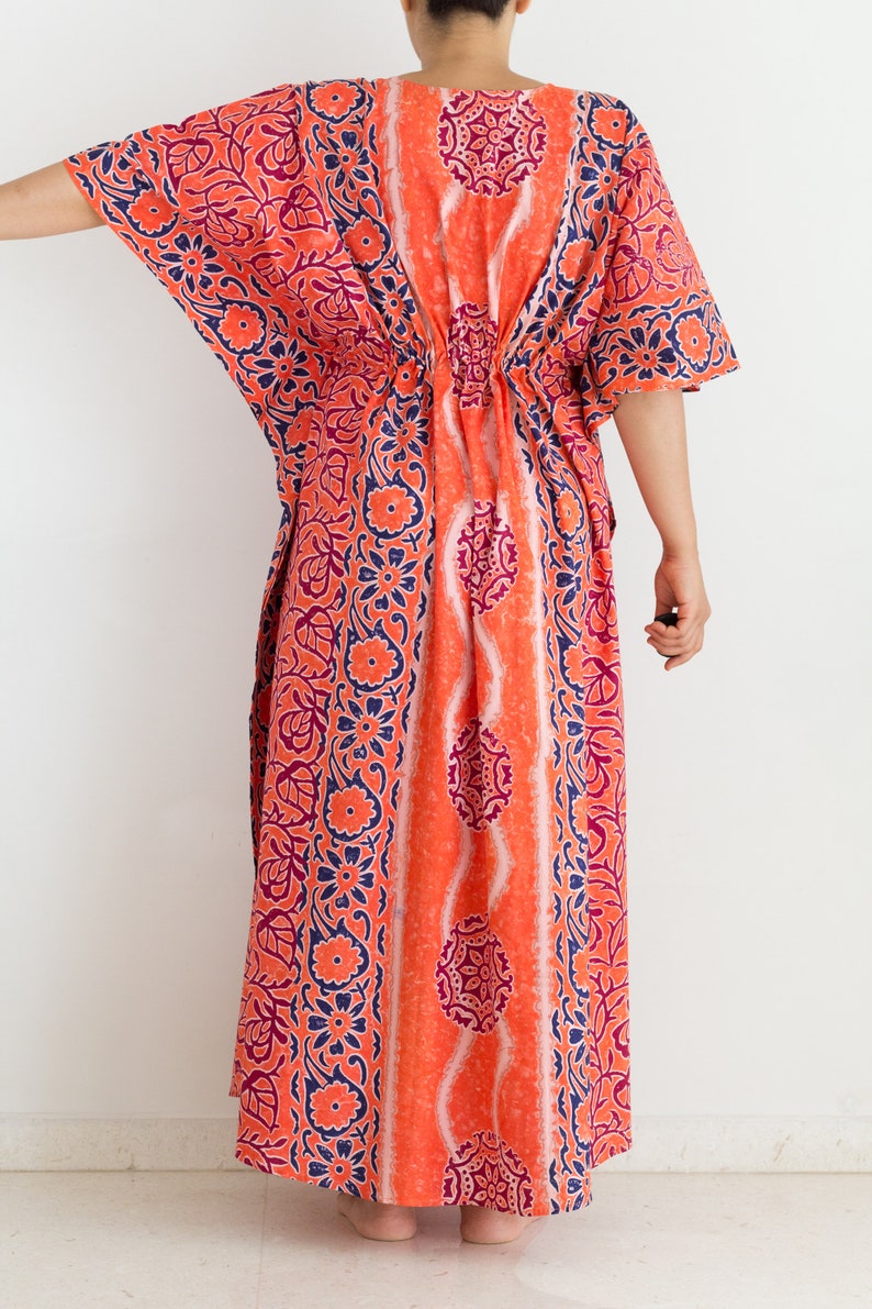 Einzigartiges, aufwendiges Abendkleid, Boho Kleid, Batik Print Kaftan, Hippie Kleid, Batik Print Kleid, Unikat Bild 5