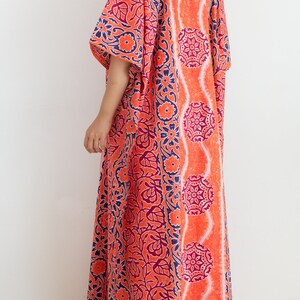 Einzigartiges, aufwendiges Abendkleid, Boho Kleid, Batik Print Kaftan, Hippie Kleid, Batik Print Kleid, Unikat Bild 8
