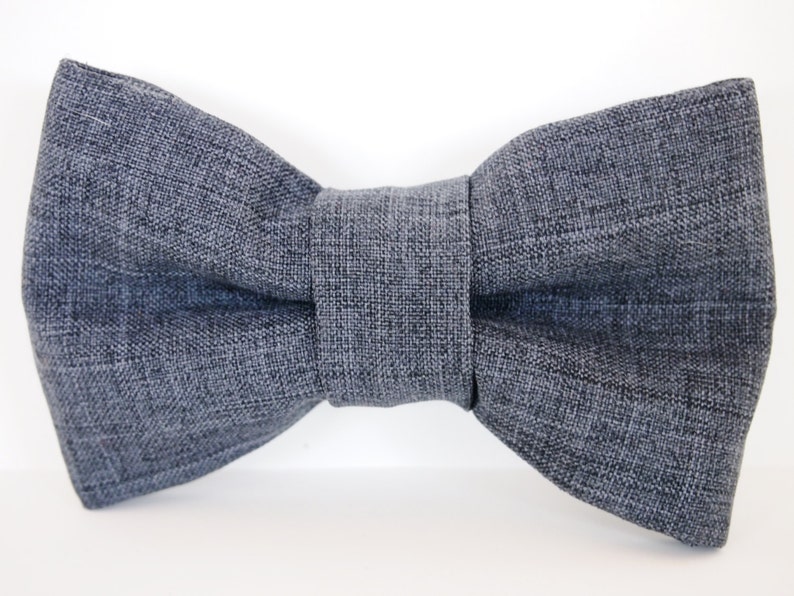 Gray Dog Collar Bow Tie Set Gatsby Etsy