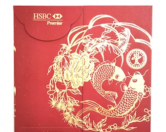 Set of 4 Chinese Lucky Packet|Chinese Hong Bao|Chinese Lucky Envelopes|Red Envelopes|Gold Envelopes|Cash Envelopes