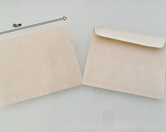 Kraft Mini Envelopes: Gift Card, Coin Envelopes (9cmX8cm)