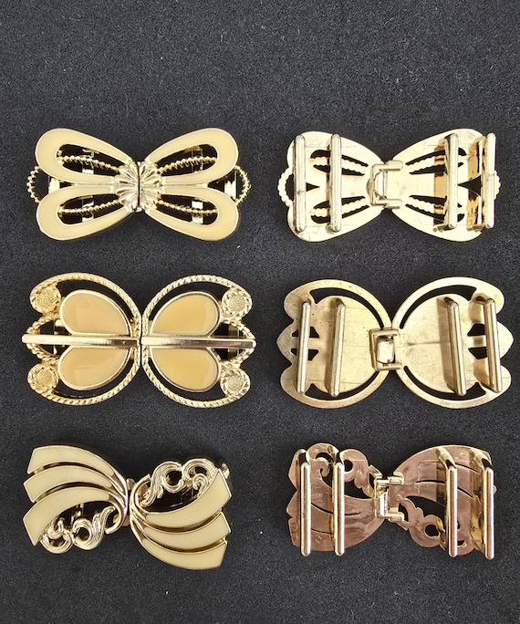 9 Pairs Vintage floral buckle |Gold Tone buckle |Women buckle| belt buckle | Interlocking Buckle | CLEARANCE