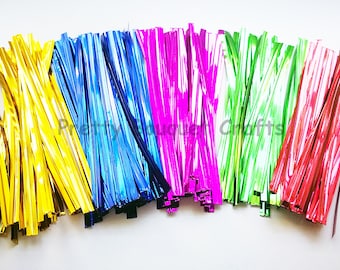 Metallic Twist Ties: Cello Bag Candy Sealing, 12cm
