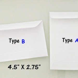 WHITE Mini Envelopes 4.5X2.75 Set of 12/24Mini Cash EnvelopesCoins EnvelopesMini Gift Card EnvelopesPaper EnvelopesSmall Envelopes image 1