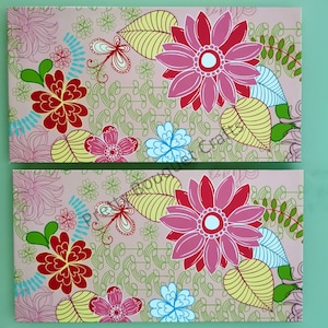 2 Stück elegantes Glückspäckchen|Chinesische HongBao|Chinesische Glück Umschläge|Pinke Umschläge|Blumen Design Umschläge|Pink Bargeld Umschläge|Blumen Umschlag