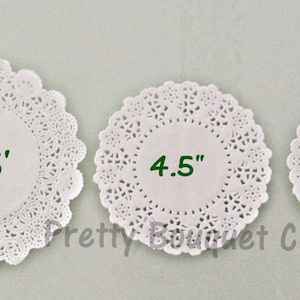 3.5 " français dentelle napperons en papier | 4.5" français dentelle napperons en papier | 5.5 " français dentelle napperons en papier