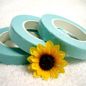 3 rolls X30 Yards Floral TapeBrown TapeBlack TapeBlue TapeWhite TapeGreen TapePink TapePeach TapeFlorist Stretchable Tapes Baby Blue