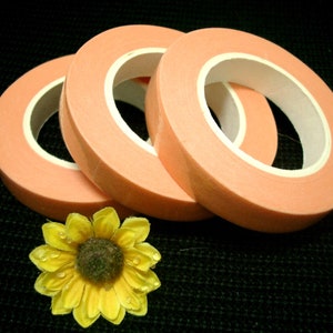 3 rolls X30 Yards Floral TapeBrown TapeBlack TapeBlue TapeWhite TapeGreen TapePink TapePeach TapeFlorist Stretchable Tapes Peach