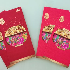 4 unidades de pacote de sorte chinês | Envelopes de dinheiro chinês | HongBao chinês | Envelopes de sorte chineses | Envelopes vermelhos | Envelope de dinheiro | Angpow | Envelopes de dinheiro
