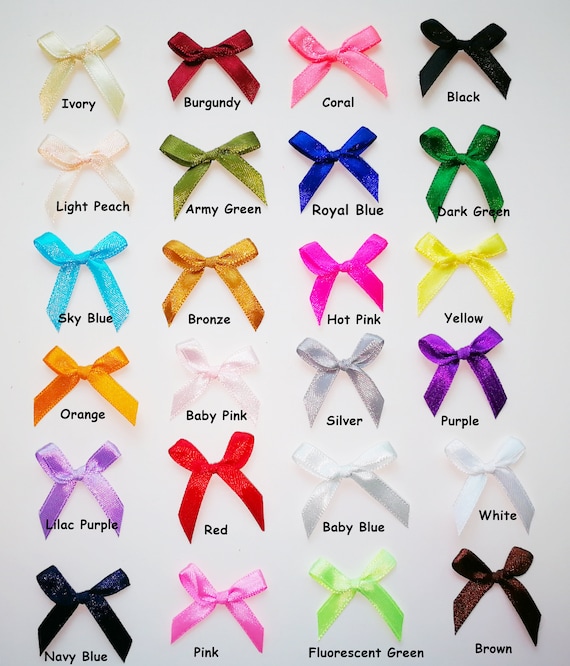 Pre made mini satin ribbon bow custom ribbon flower for underwear