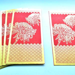 Chinese Red Envelopes: Lucky Money Hongbao, Art Paper (5pcs)