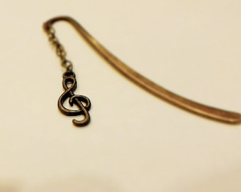 Bronze tone Metal Bookmark |Treble Clef Metal Bookmark | Music Note Metal Bookmark | Bronze Tone Metal Bookmark |Bookmark