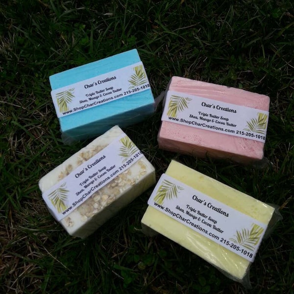 Mango butter, Shea butter, and Cocoa butter- Triple Butter Soap Excellent for eczema!!!!