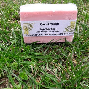 Mango butter, Shea butter, and Cocoa butter Triple Butter Soap Excellent for eczema image 3