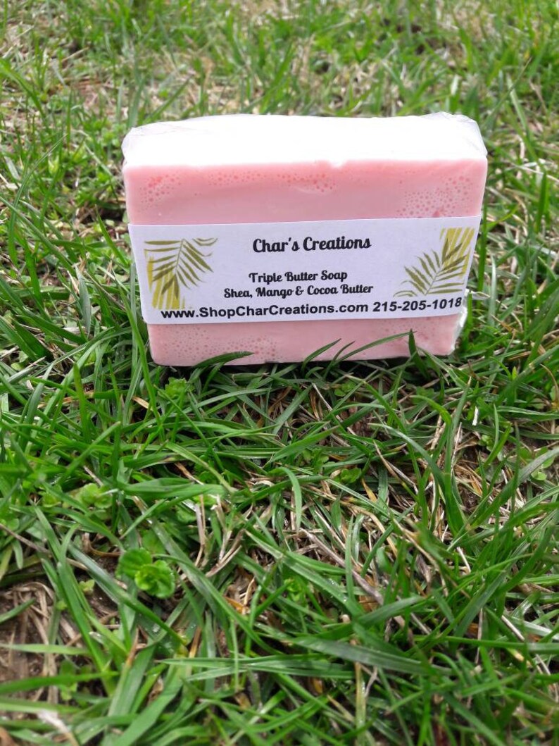 Mango butter, Shea butter, and Cocoa butter Triple Butter Soap Excellent for eczema image 3