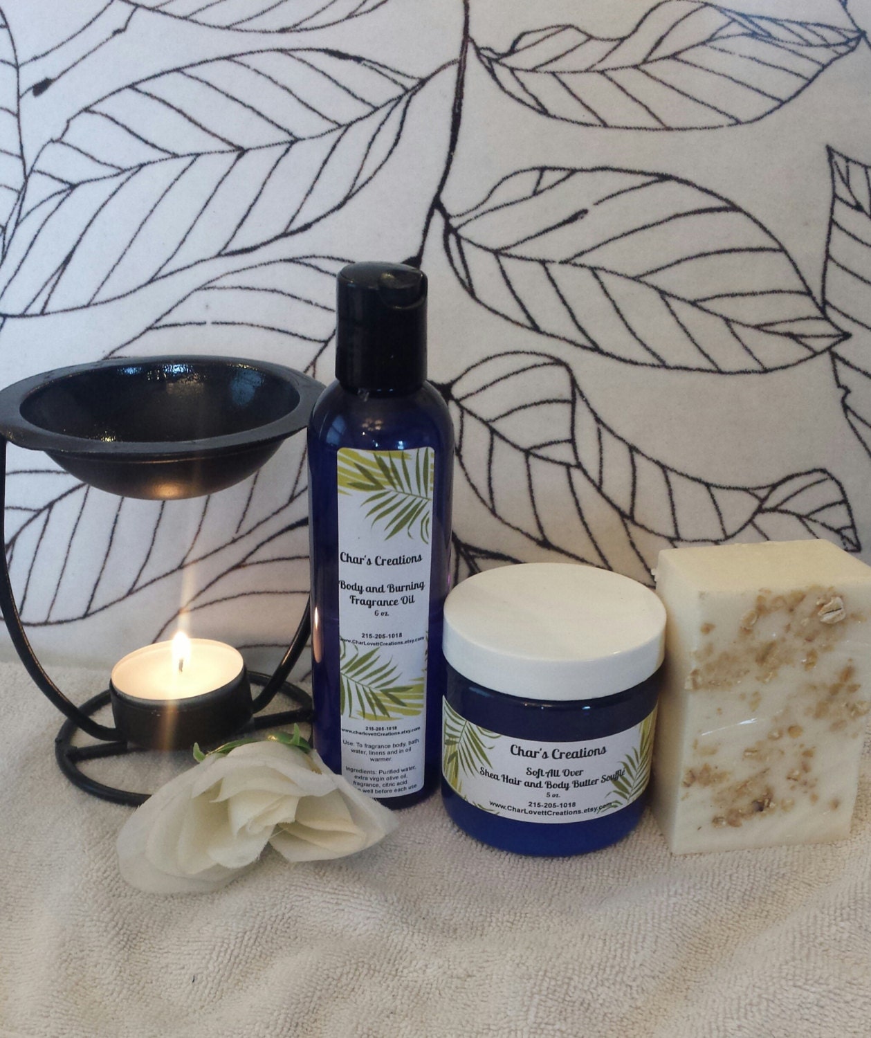 Shea Butter Bath Set With Body and Burning Fragrance Oil Etsy