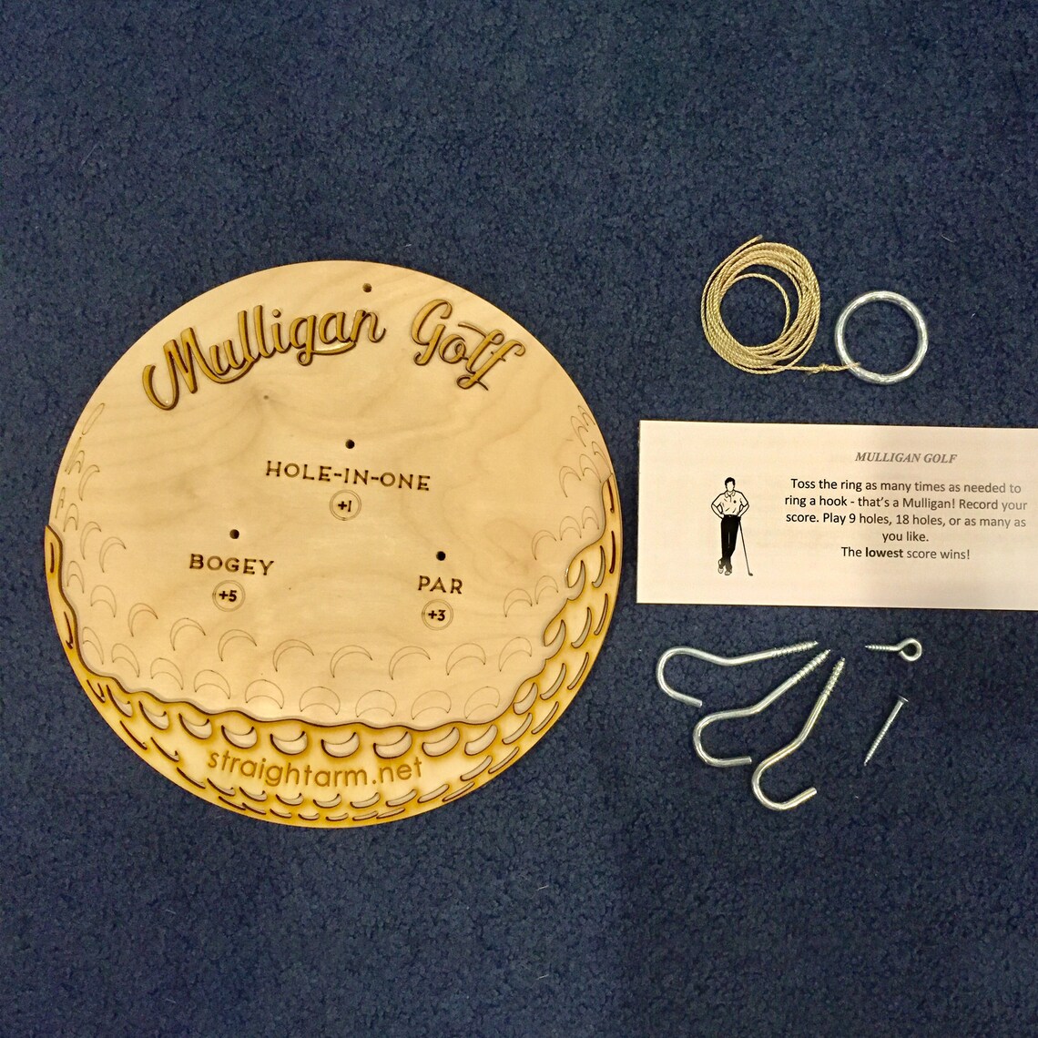 Mulligan Golf Lasercut Wood Golf Game with Included Hardware Etsy