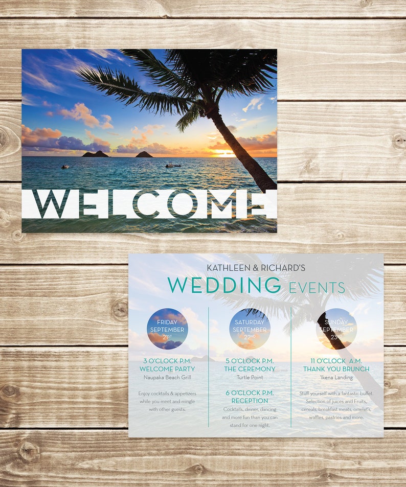 Hawaii Destination Wedding Invitation